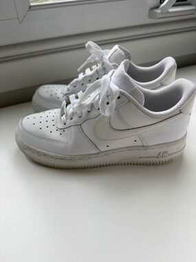 Nike White Low-Top Mesh & Leather Sneakers